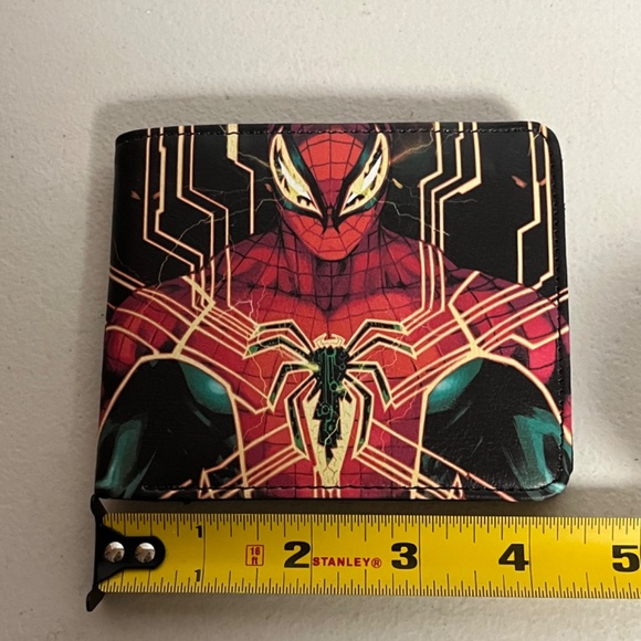 Spiderman Pleather Wallet New Red Black Marvel Comics Christmas Stocking Stuffer - Picture 7 of 8